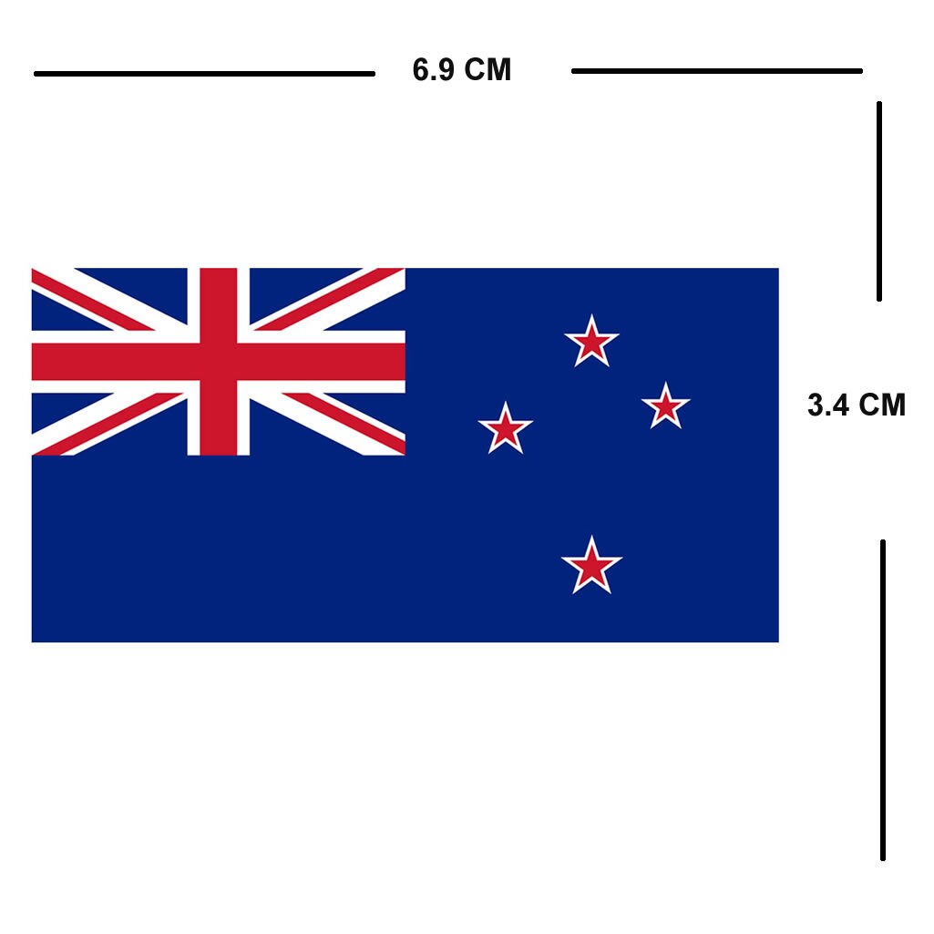 Set of 2 New Zealand Flag Iron on Screen Print Transfers for Fabrics Machine Washable KIWI Flag patch