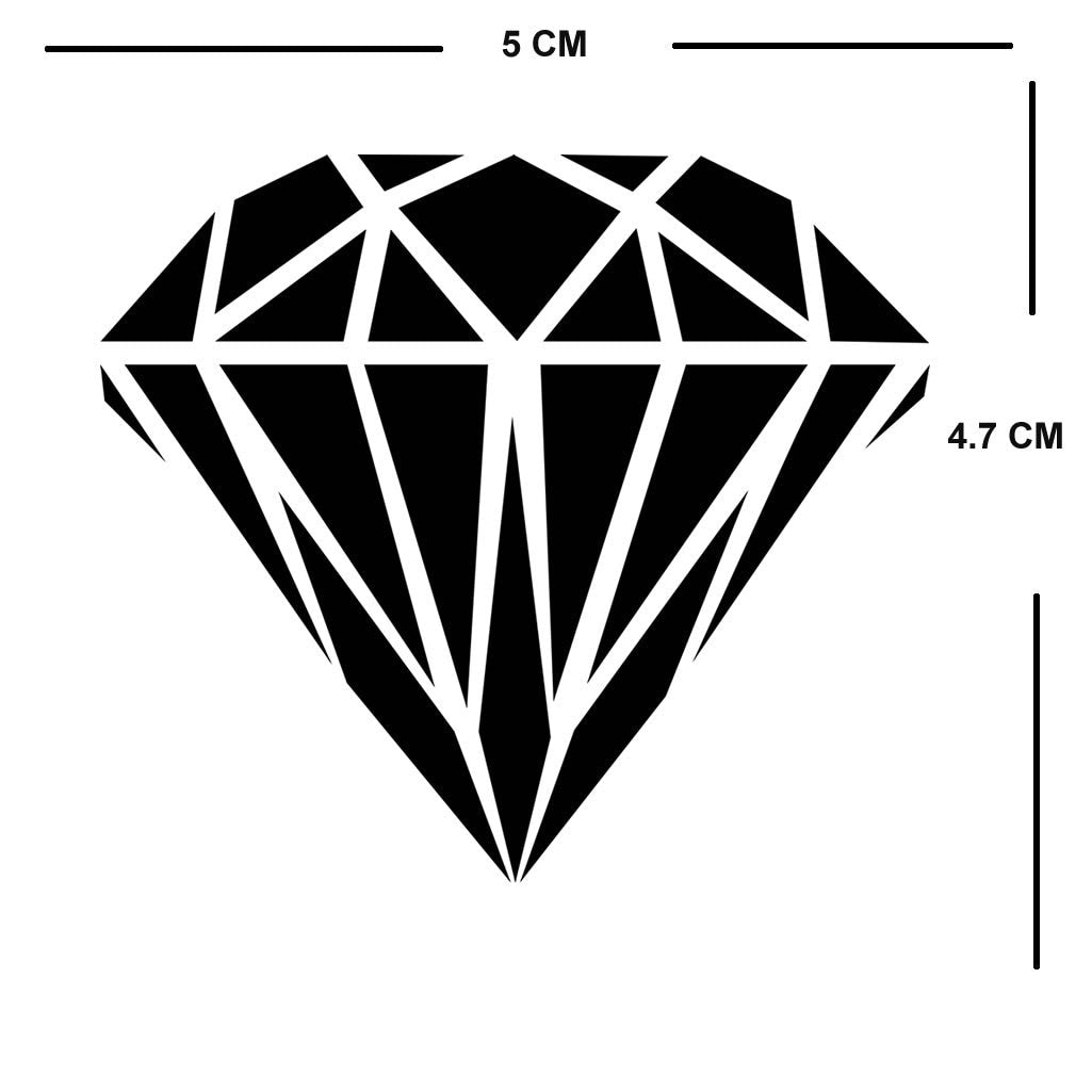 Set of 2 Diamond Iron on Screen Print Transfer for Fabrics Rock Precious Gem Stone Machine Washable patch