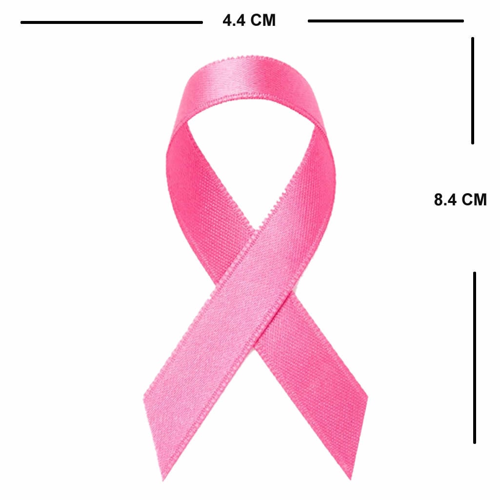 Set of 2 Pink Ribbon DIY Iron on Screen print Patch for fabric Brest Cancer Support transfer Machine Washable
