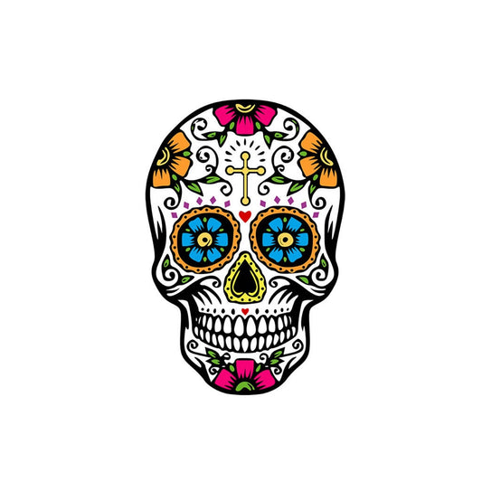 Suger Skull DIY IRON ON Screen print transfer for fabric Calavera Machine Washable Day of the Dead All Souls' Day