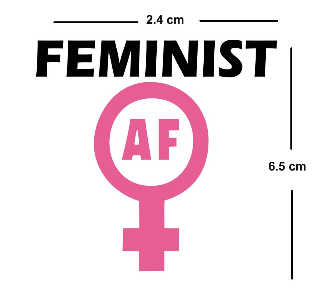 Set of 7 Feminist DIY Iron on Screen Print Transfer for fabrics Machine Washable Feminism badge