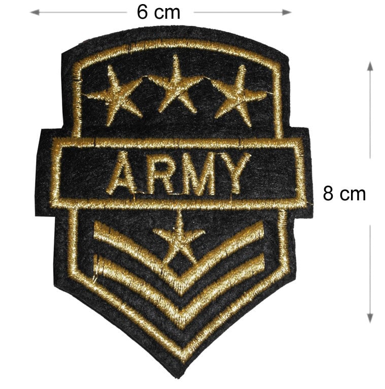 Set of 8 Army Iron / Sew On Embroidered Patch Badge Embroidery Military Motif transfer