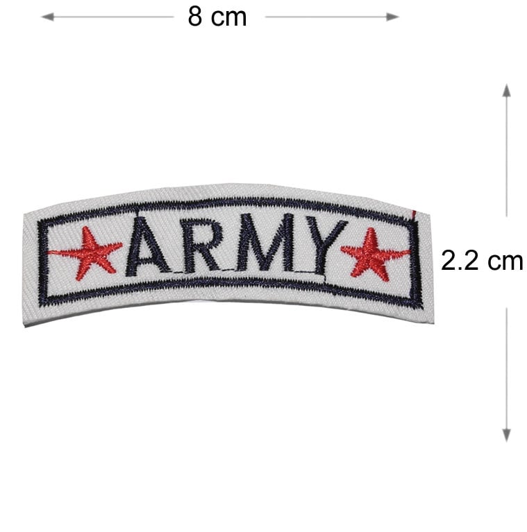 Set of 8 Army Iron / Sew On Embroidered Patch Badge Embroidery Military Motif transfer