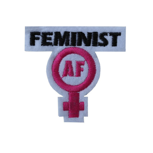 Feminist AF DIY Iron on or Sew on Embroidery patch Patch Girl Power Rights Embroidered Badge