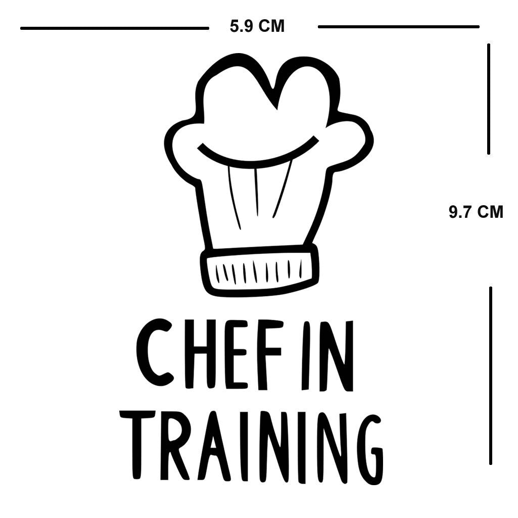 Chef in Training Iron on Screen Print Transfers for Fabrics Machine Washable Trainee cook patch