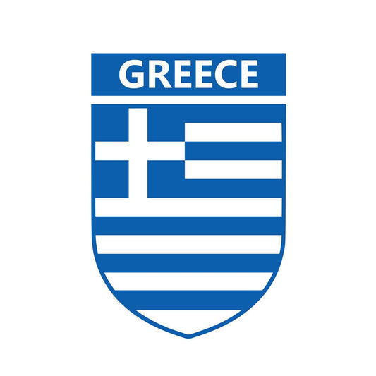 Greece Team Crest Iron on Screen Print Transfers for Fabrics Machine Washable Greek Flag Crest patch