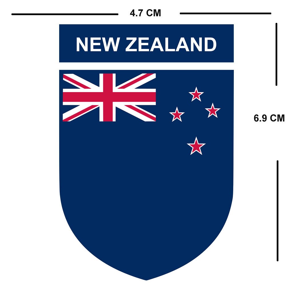 New Zealand Team Crest Iron on Screen Print Transfers for Fabrics Machine Washable New Zealand Flag Crest patch