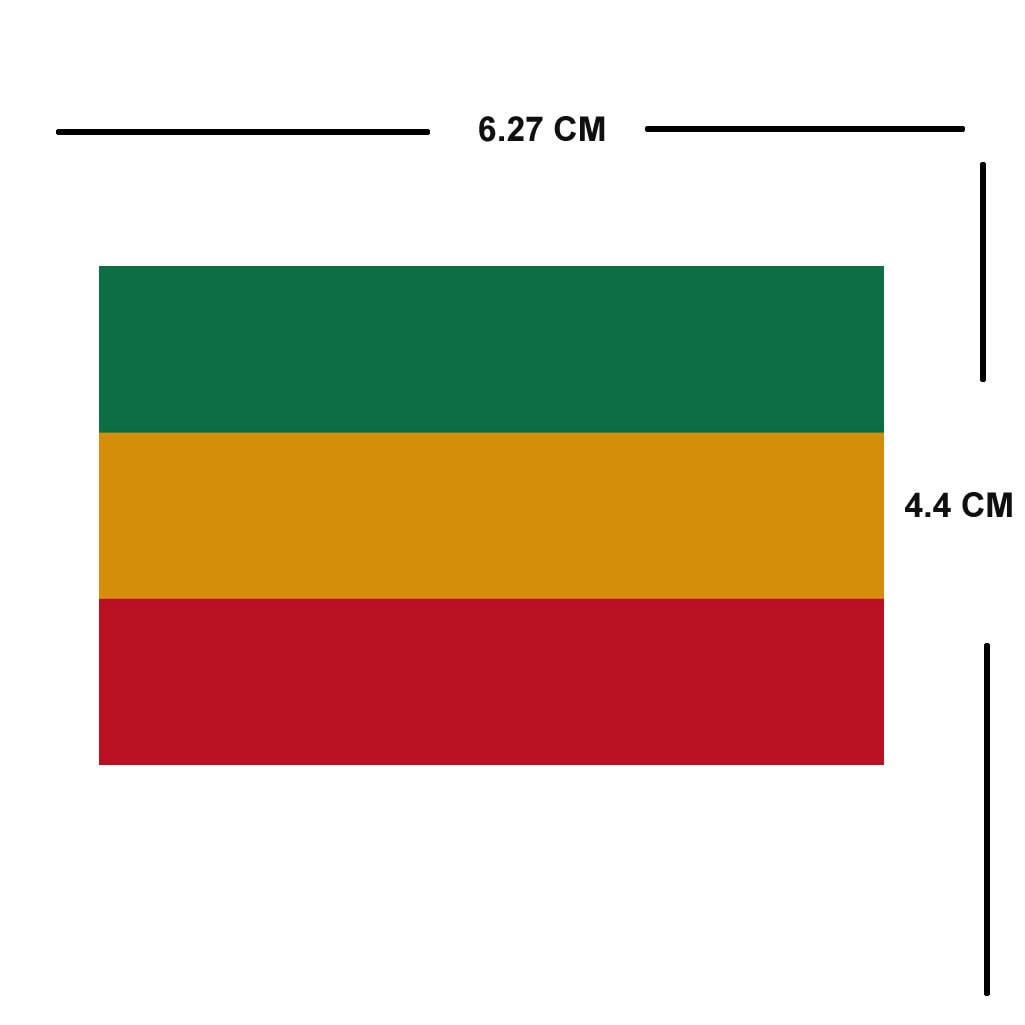 Set of 2 Rasta Flag Iron on Screen Print Transfers for Fabrics Machine Washable Jamaica Rastafarian Flag patch