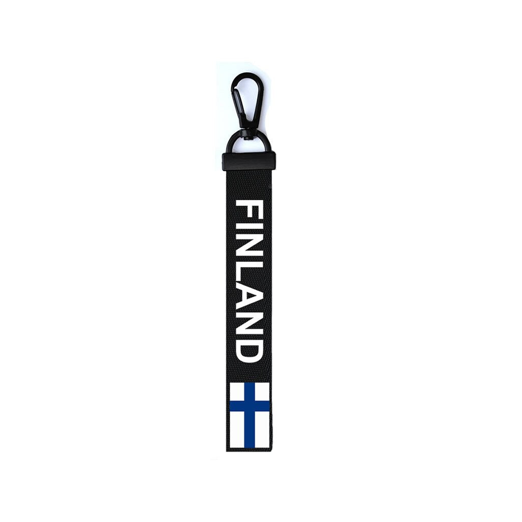 Finland Key Chain Keyring Luggage Tag Zipper Pull Bag Finish Key Ring