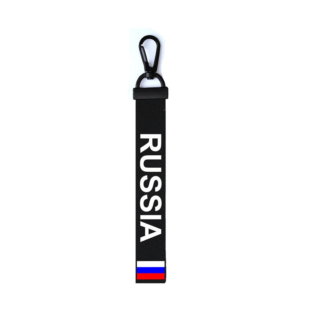 Russia Flag Key Chain Keyring Luggage Tag Zipper Pull Bag Russian Key Ring