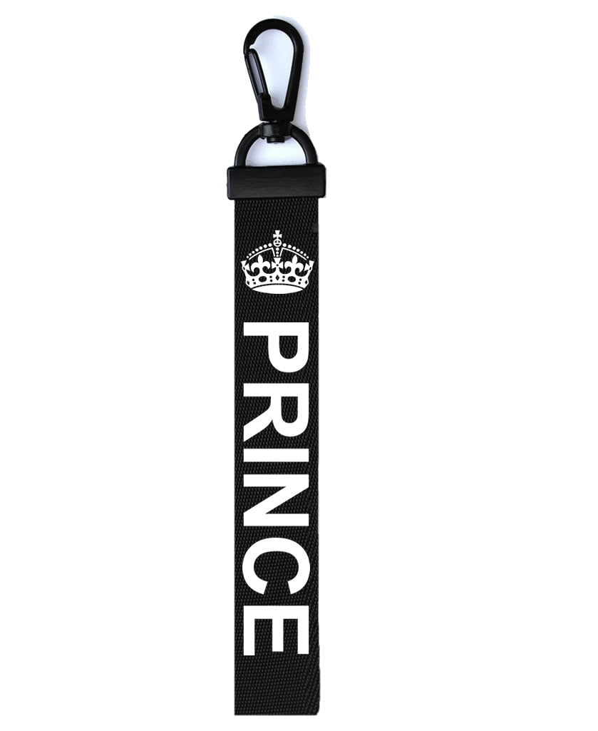 THE ROYALS Key Chain Key ring Luggage Personalised / Custom Name Text Tag Zipper Pull The king The Queen The Prince The Princess