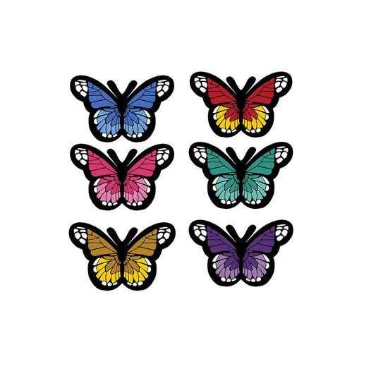 Set of 6 Iron on Butterflies Screen Print Transfers for Fabrics Machine Washable Butterfly patch