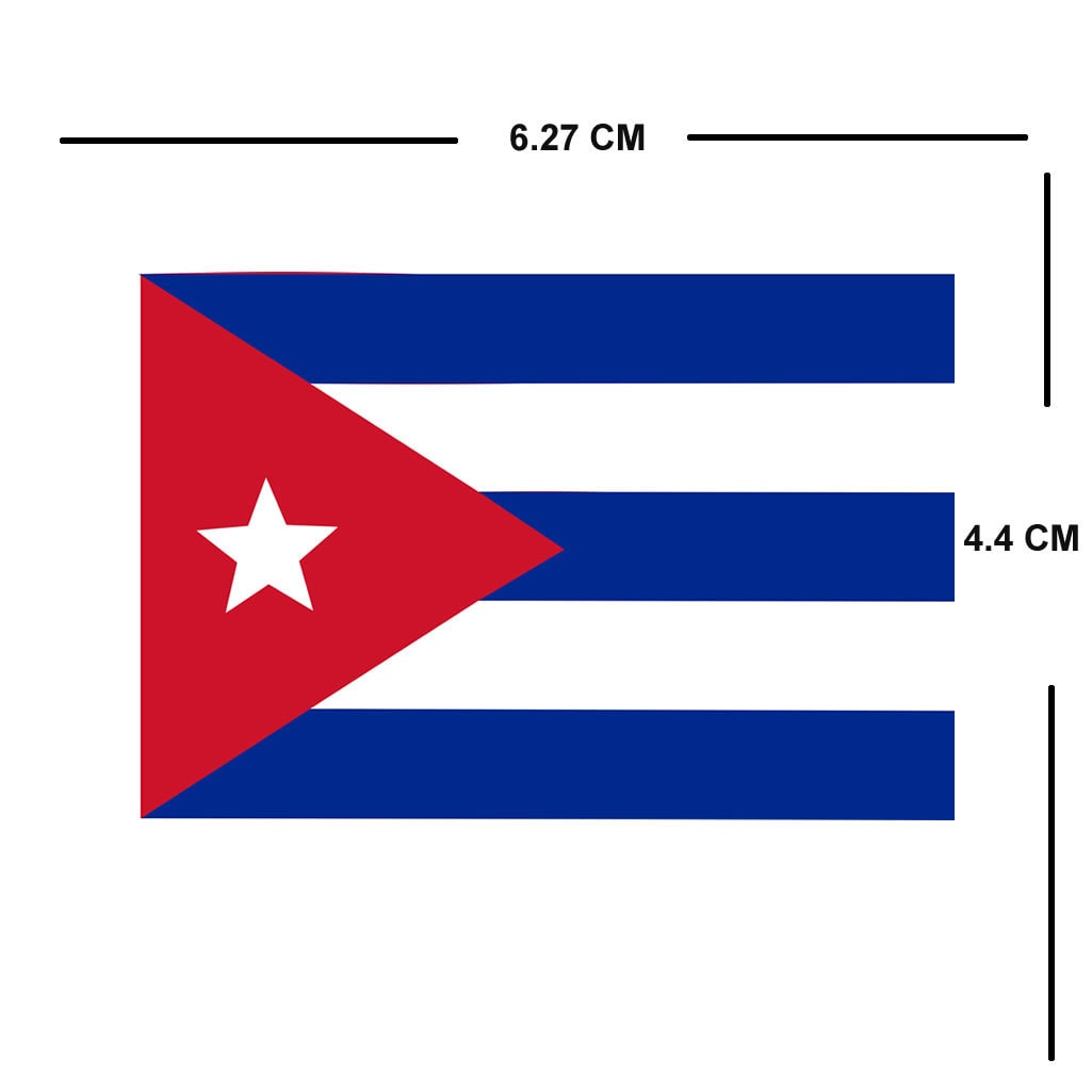 Set of 2 Cuba Flag Iron on Screen Print Transfers for Fabrics