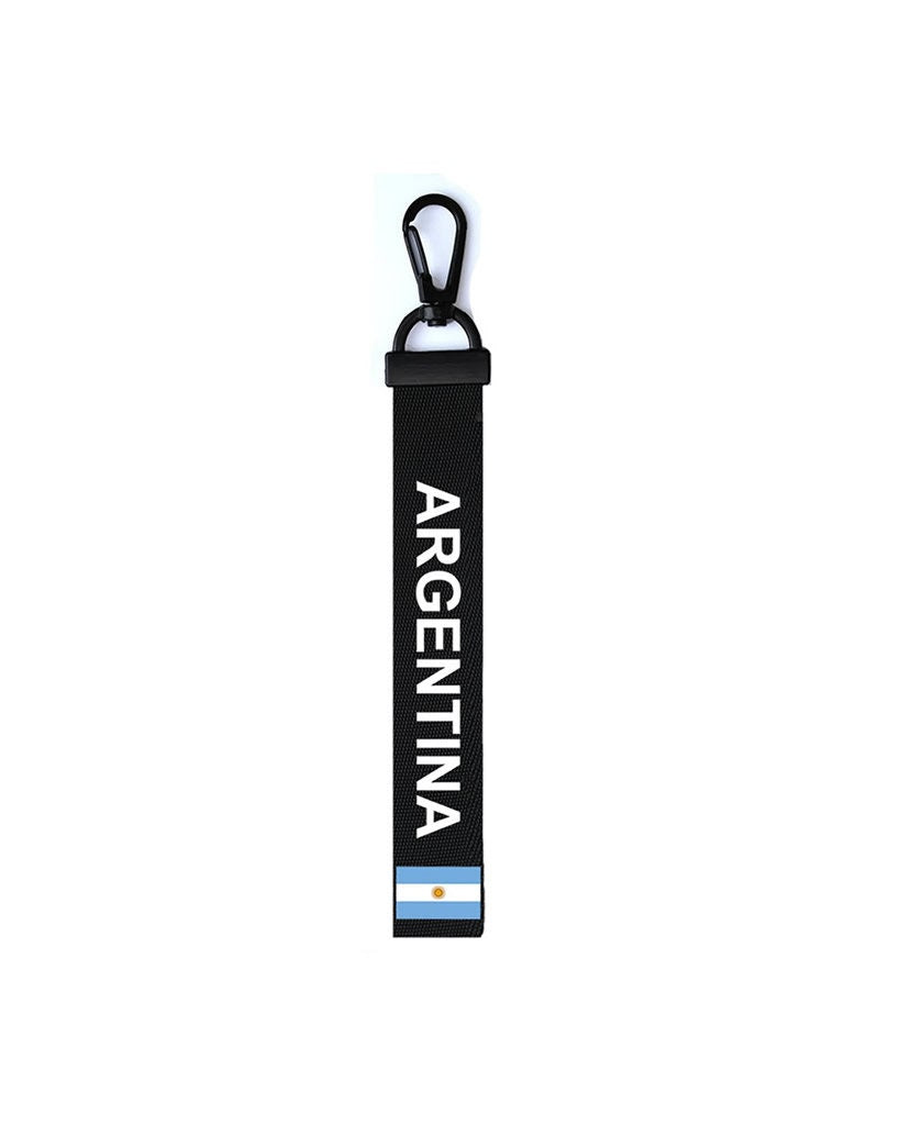 Argentina Key Chain Keyring Luggage Tag Zipper Pull Bag Argentinean Key Ring