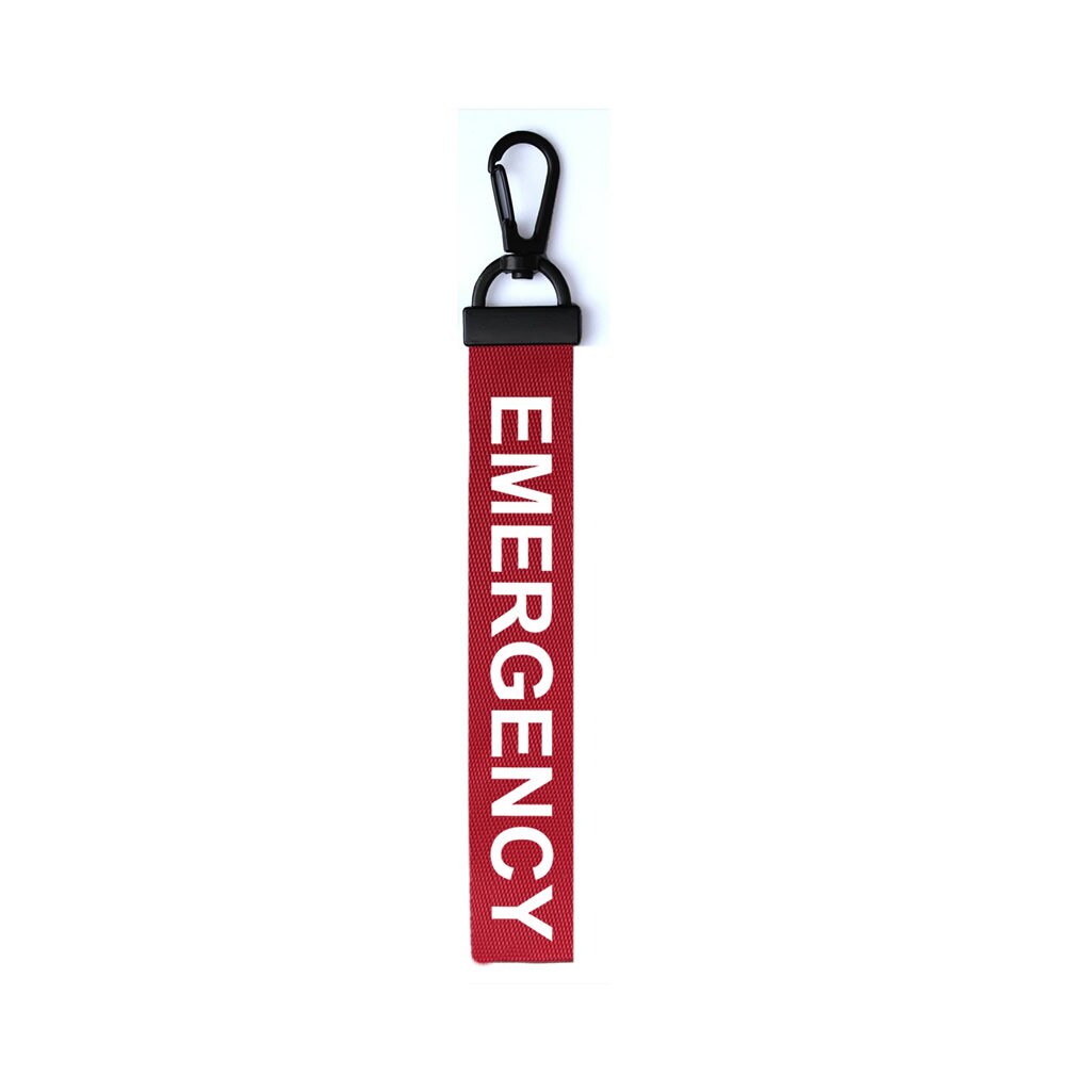 Emergency Key Chain Keyring Luggage Tag Zipper Pull Bag Emergency Key Ring