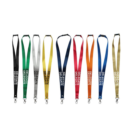 Delegate printed Lanyard neck strap, ID HOLDER included Safety Breakaway Clip UK Stock