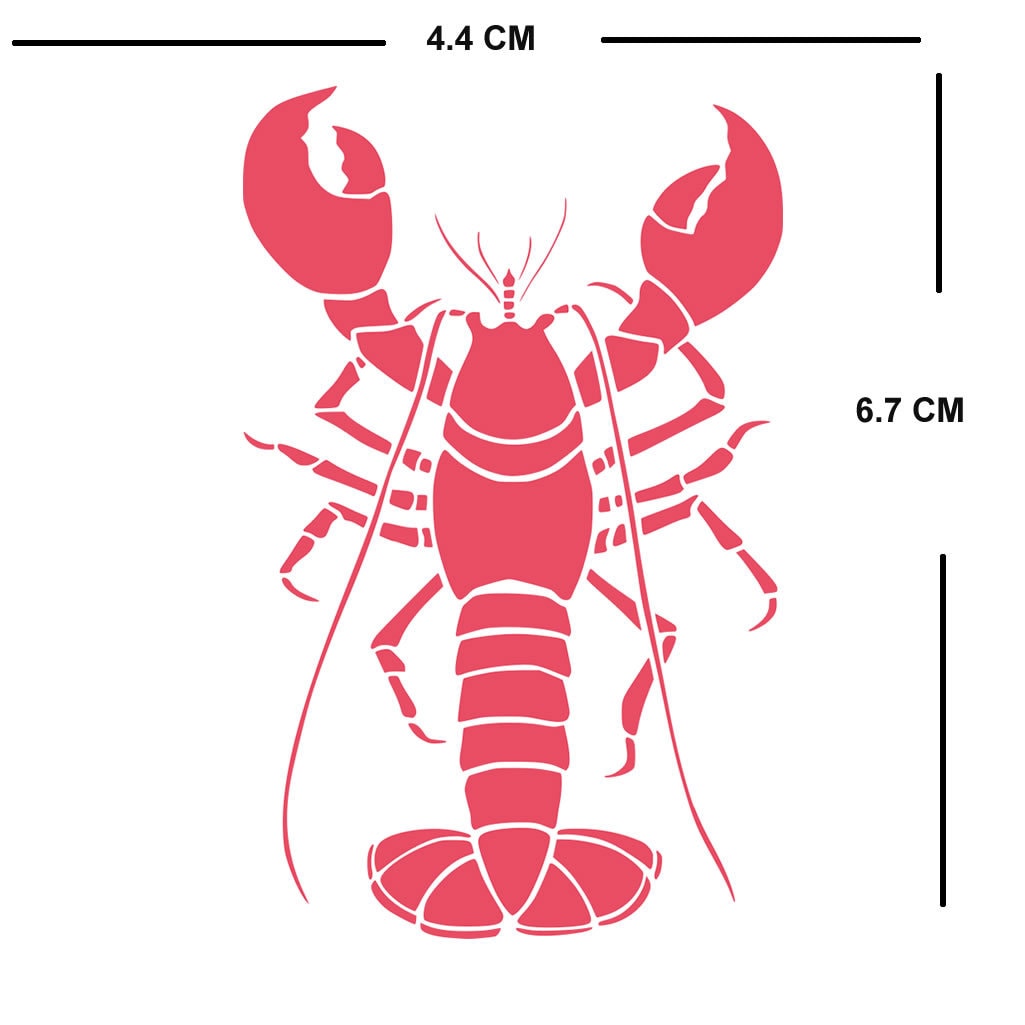 Set of 2 Lobster Crest Iron on Screen Print Transfers for Fabrics Machine Washable love patch