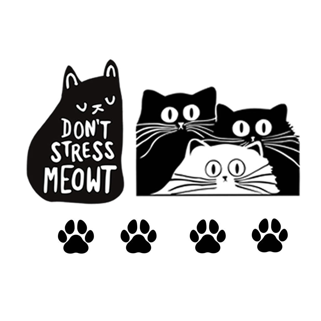Set of 3 Cats Temporary Tattoo Waterproof Body art Cat lover Kitty Pussy paws Lasts a Week