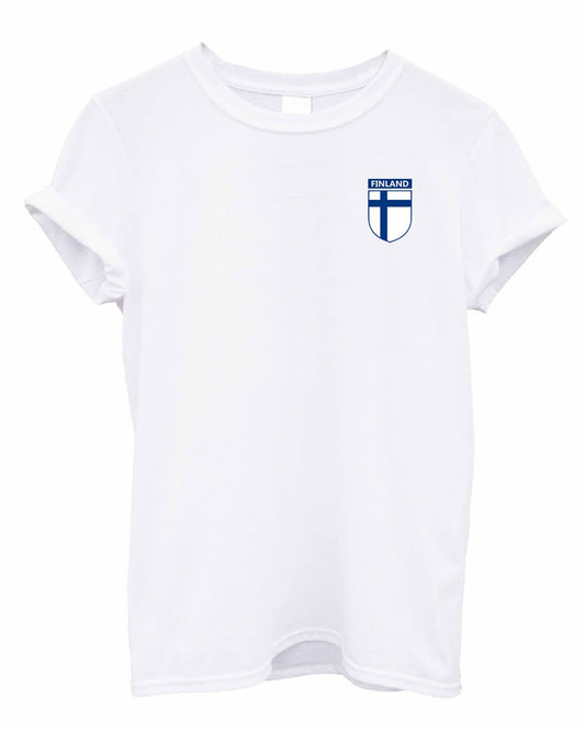 Finland Team Crest Unisex Crew neck Tshirt Support your Country football rugby cricket New Zealand Finish