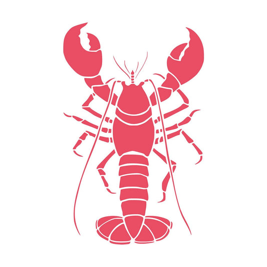 Set of 2 Lobster Crest Iron on Screen Print Transfers for Fabrics Machine Washable love patch