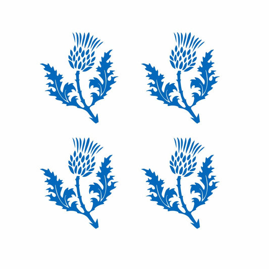 Set of 4 Scotland Flower Temporary Tattoo Waterproof Lasts 1 week Scottish Thistle for country support six nations,rugby, football,cricket