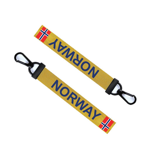 Norway Flag Key Chain Keyring Luggage Tag Zipper Pull Bag Norwegian Key Ring