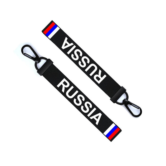 Russia Flag Key Chain Keyring Luggage Tag Zipper Pull Bag Russian Key Ring