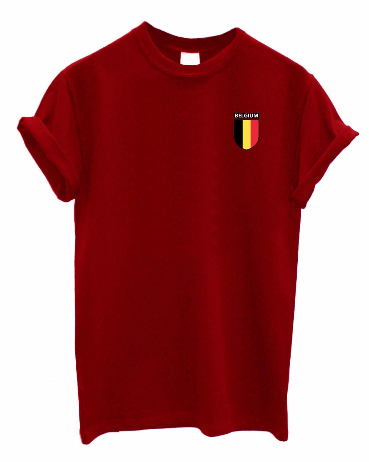 Belgium Team Crest Unisex Crew neck Tshirt Support your Country football rugby cricket