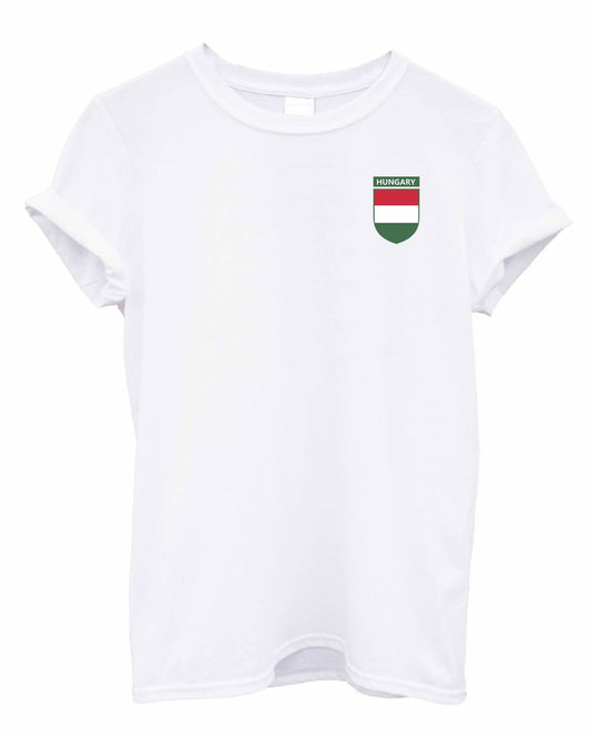 Hungary Team Crest Unisex Crew neck Tshirt Support your Country football rugby cricket New Zealand Hungarian