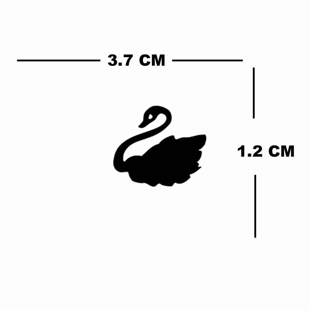 Set of 2 Black Swans Temporary Tattoo Waterproof Black swan