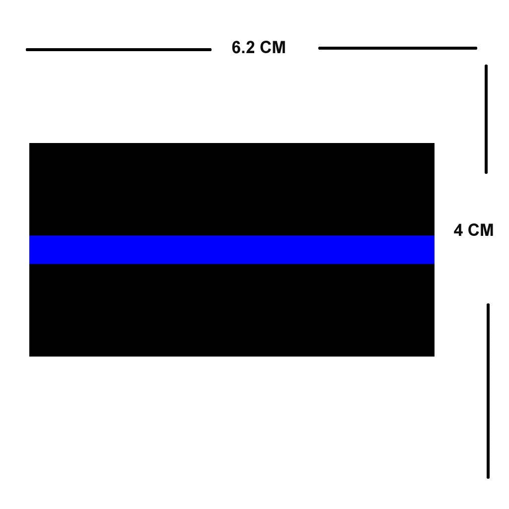 Set of 2 x Thin Blue Line POLICE Iron on Screen Print for fabric Machine Washable First Responders FLAG