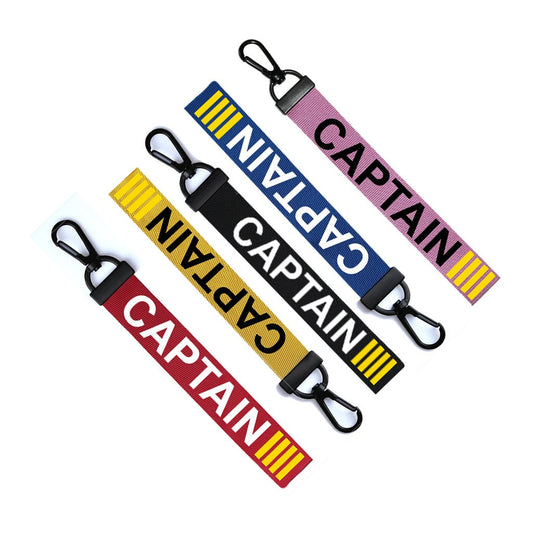 Captain Key Chain Key ring Luggage Tag Commander Zipper Pull