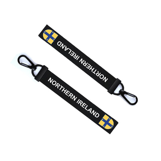 Northern Ireland Flag Key Chain Keyring Luggage Tag Zipper Pull Bag Irish Key Ring