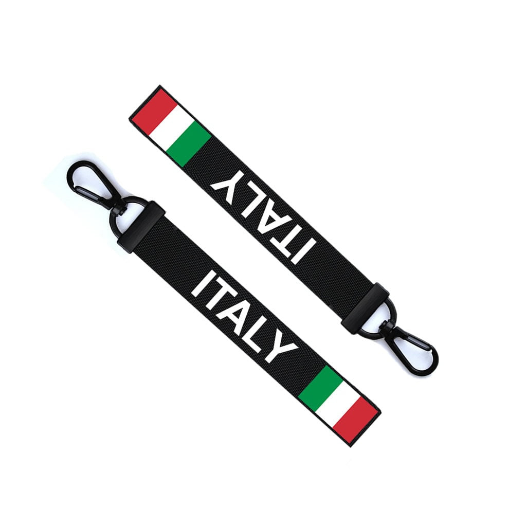 Italy Flag Key Chain Keyring Luggage Tag Zipper Pull Bag Italian Key Ring