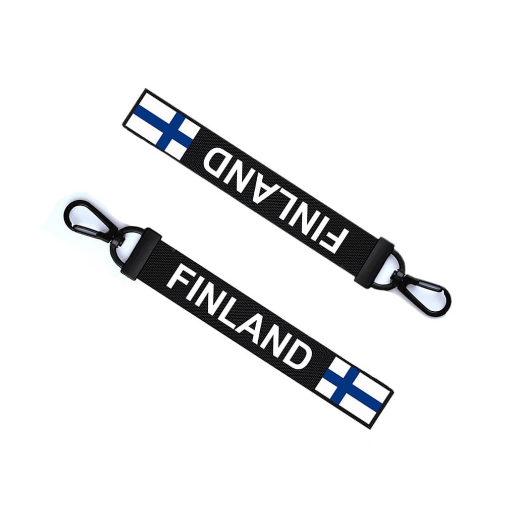 Finland Key Chain Keyring Luggage Tag Zipper Pull Bag Finish Key Ring