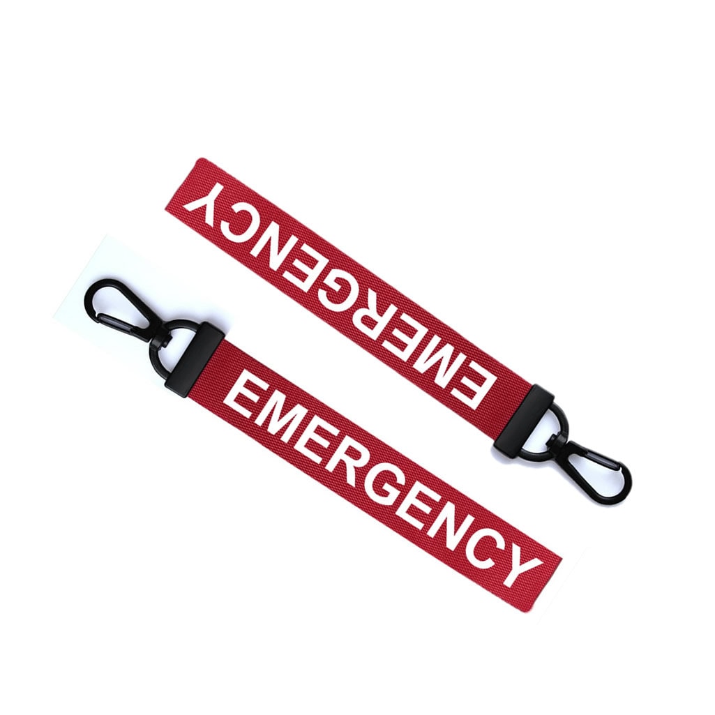 Emergency Key Chain Keyring Luggage Tag Zipper Pull Bag Emergency Key Ring