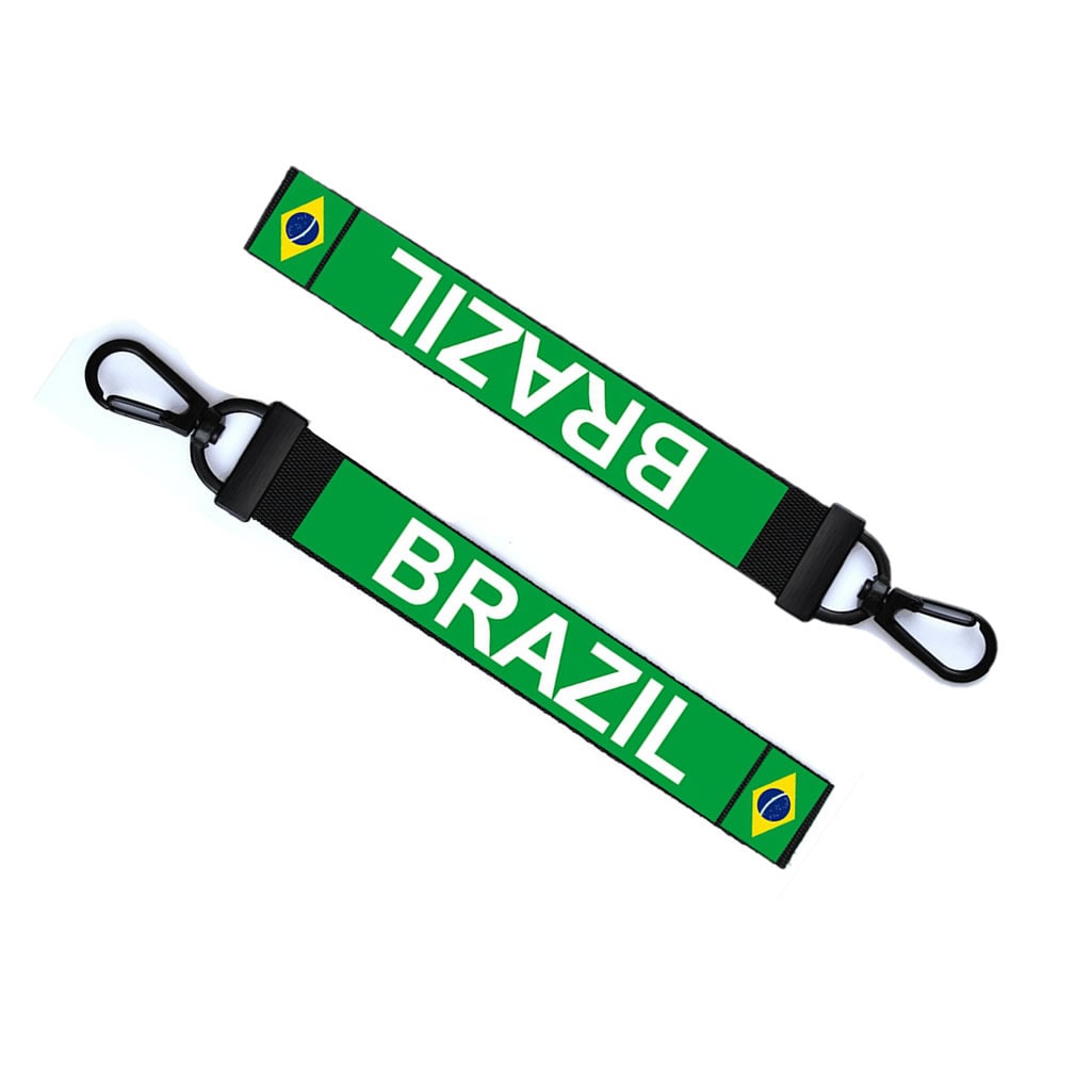 Brazil Key Chain Keyring Luggage Tag Zipper Pull Bag Brasil Key Ring