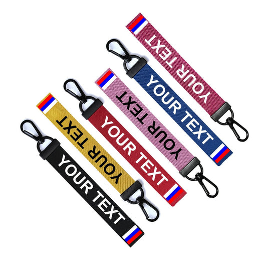 Personalised Russian Flag Key Chain Keyring Luggage Tag Zipper Pull Bag Ring Key Ring Russia