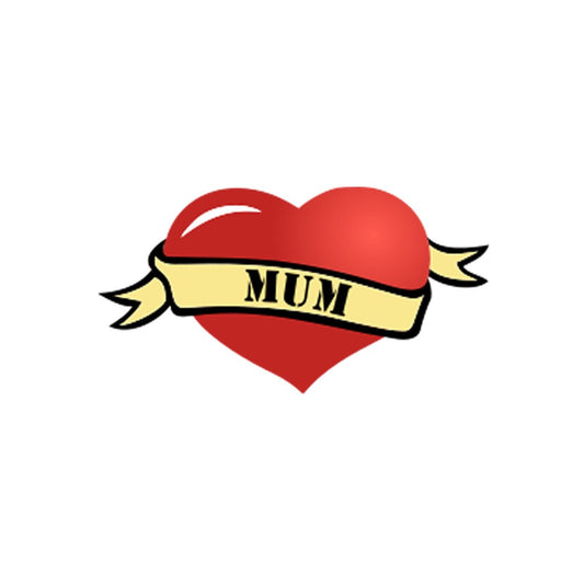 Mom / Dad Heart Temporary Tattoo Waterproof parent love Family gift