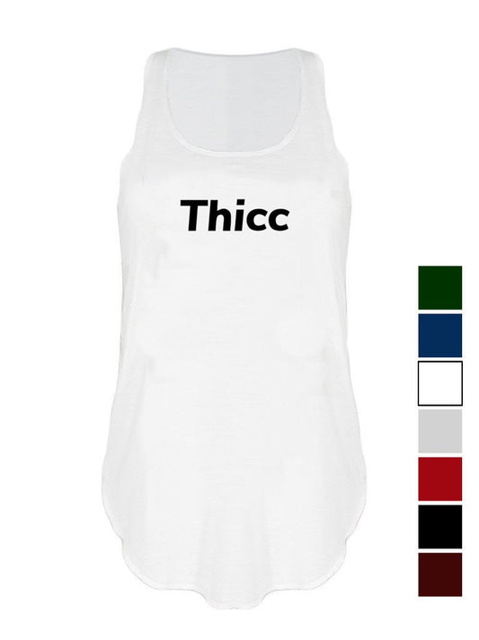 Thicc printed tank top women's vest singlet cami blouse fit shirt internet meme