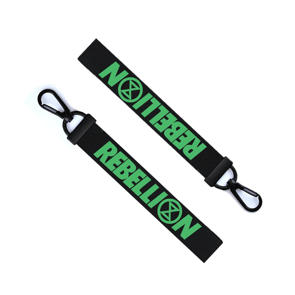 Rebellion Key Chain Keyring Luggage Tag Zipper Pull Bag Extinction Rebellion Ring