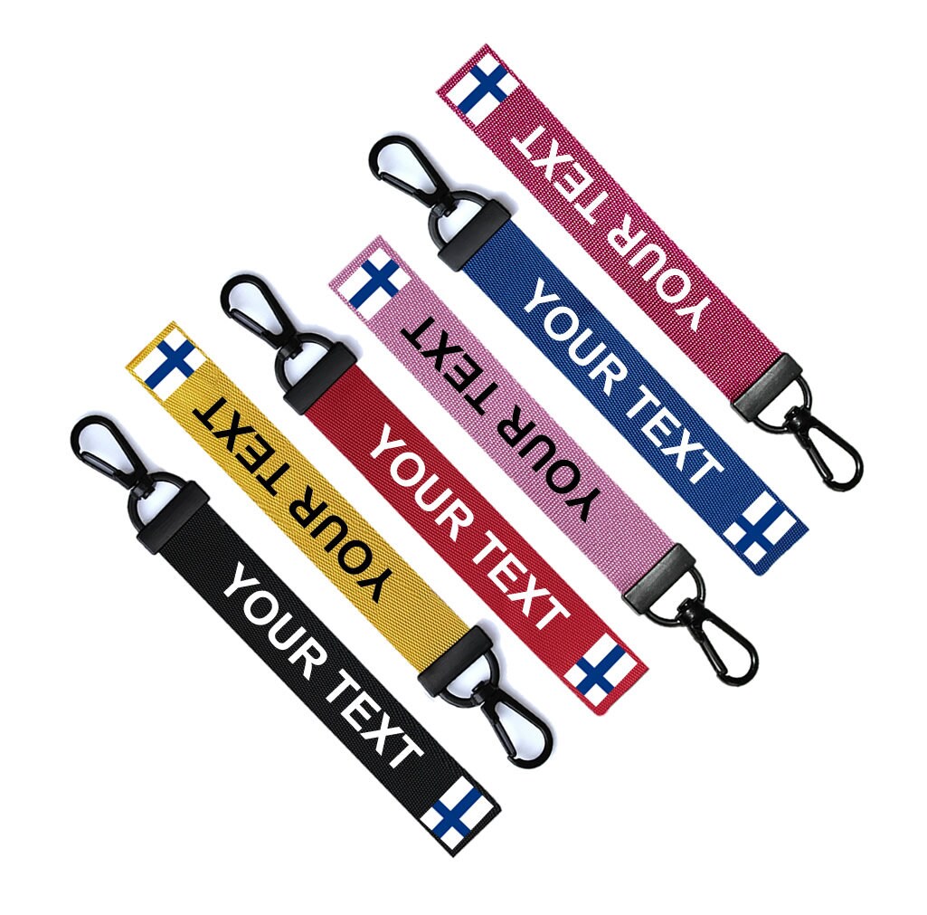 Personalised Finish Flag Key Chain Keyring Luggage Tag Zipper Pull Bag Ring Key Ring Finland