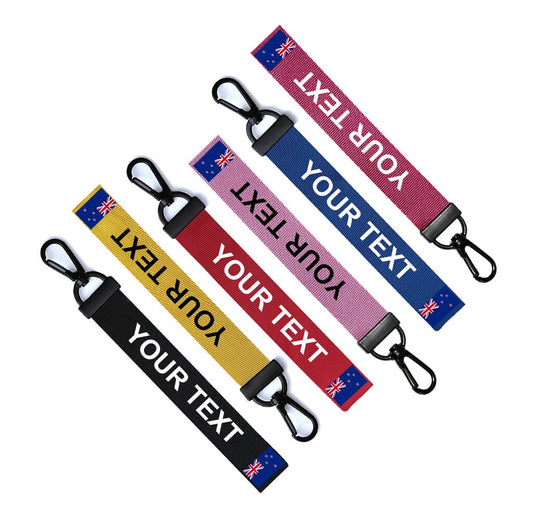 Personalised New Zealand Flag Key Chain Keyring Luggage Tag Zipper Pull Bag Ring Key Ring