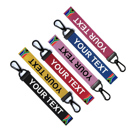 Personalised South African Flag Key Chain Keyring Luggage Tag Zipper Pull Bag Ring Key Ring South Africa