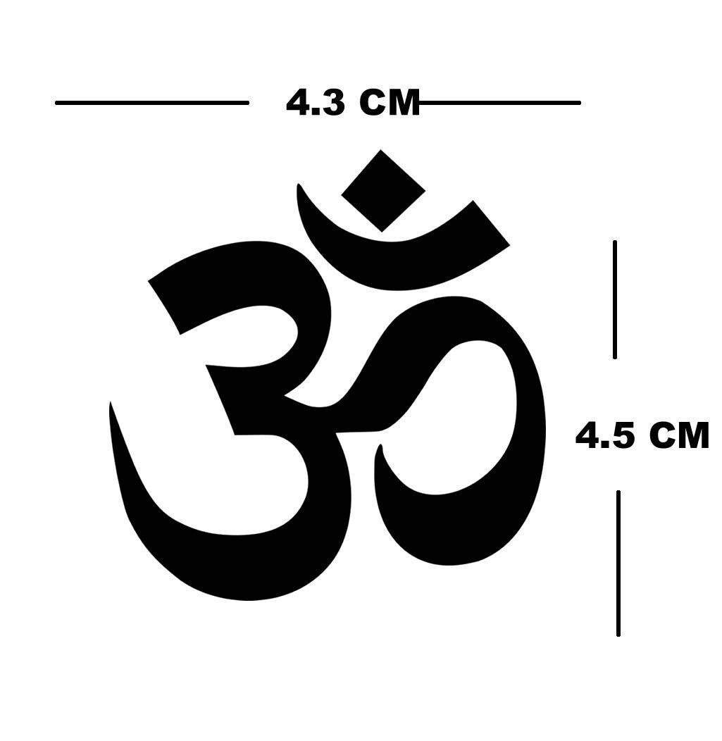 Set of 2 X OM TEMPORARY TATTOO Waterproof Hinduism spiritual symbol Hindu Aum Meditation