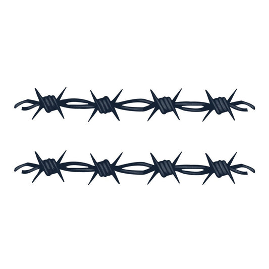 Set of 2 x Barbed Wire Temporary Tattoo Waterproof Lasts 1 week  armband body art tattoo