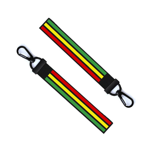 Rasta Flag Key Chain Keyring Luggage Tag Zipper Pull Bag Jamaican Reggae Key Ring