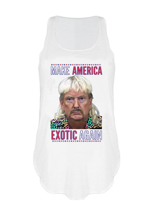 Make America Exotic Again Tank top Funny Joe Exotic The Tiger King Cat Rescue Vest Donald Trump Gift Singlet