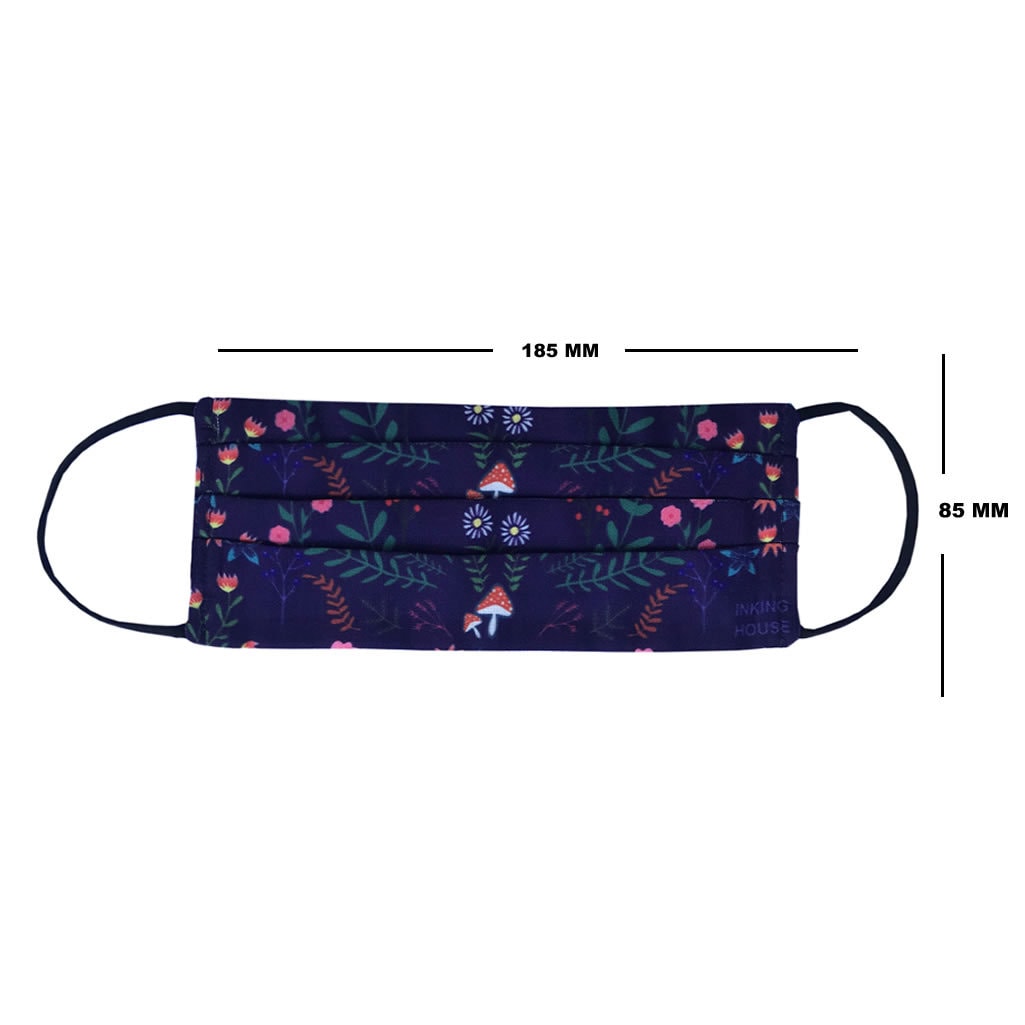 Floral Face Mask Protective Covering Washable Reusable Flower, Starry Night Breathable Cover
