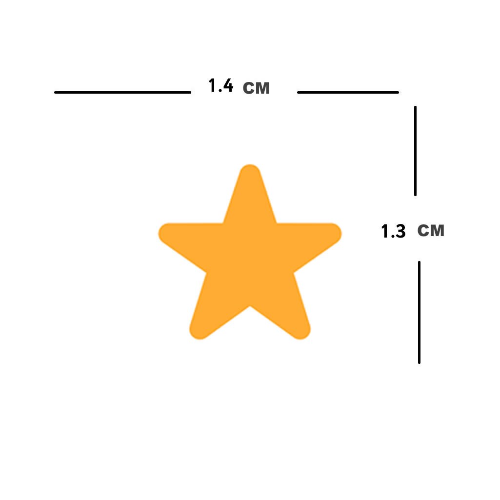 Set of 10 X Gold Stars Iron on Screen Print Transfers for Fabrics Machine Washable 5 point star patch